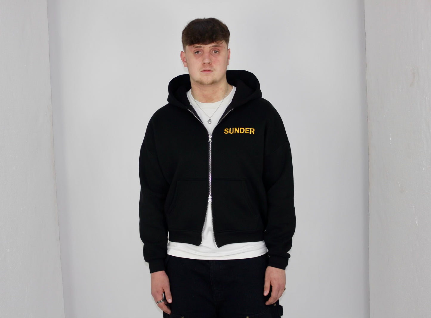 Black zip hoodie