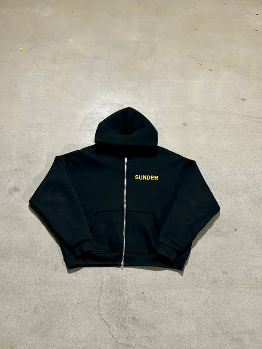 Black zip hoodie